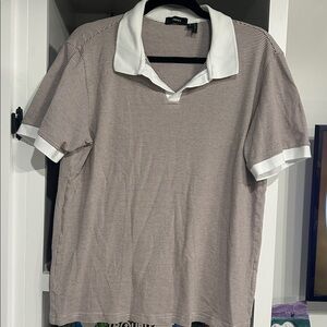 Theory Striped Polo Shirt. Size Medium. Like new